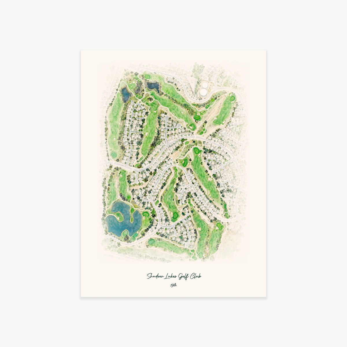 Shadow Lakes Golf Club printed artwork