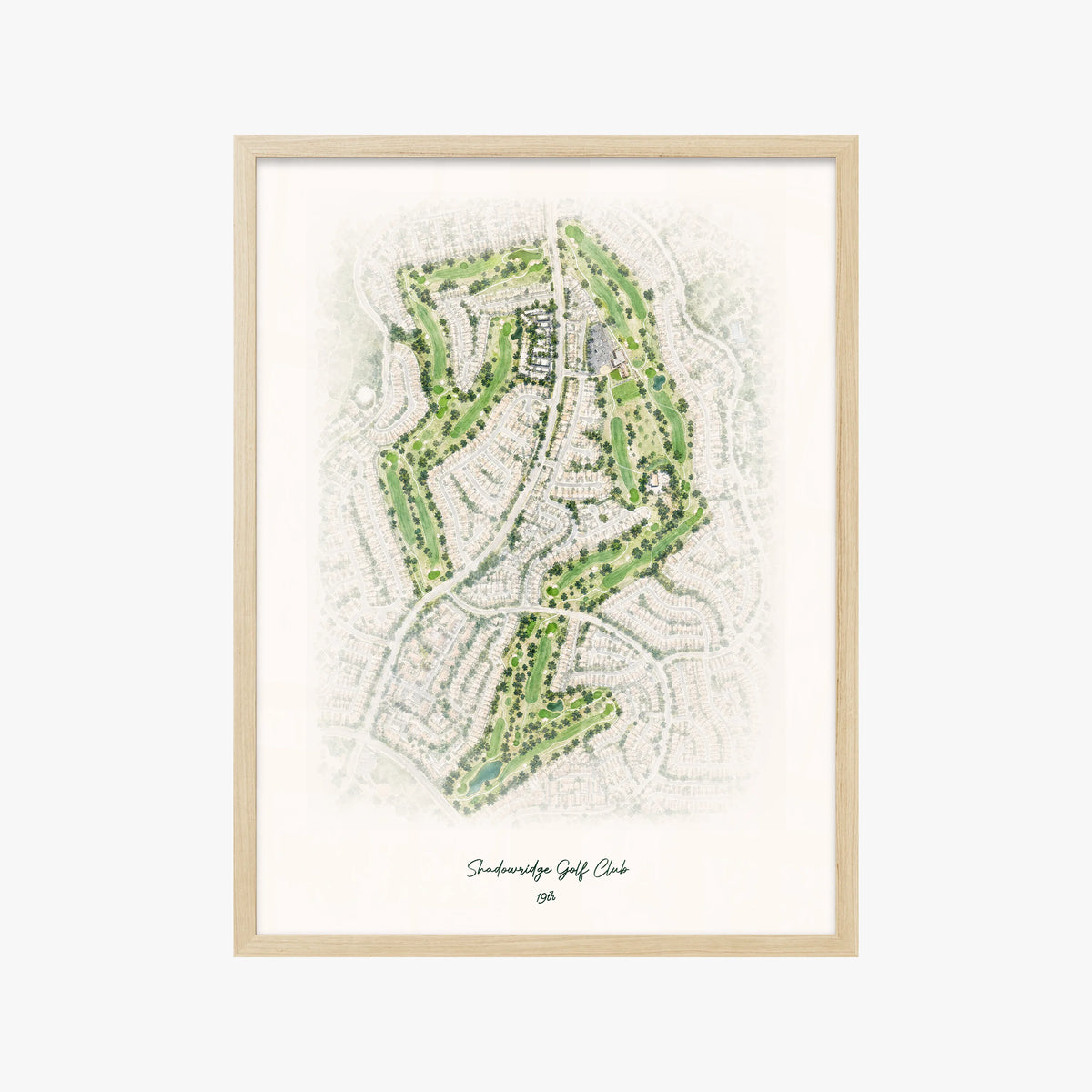 Shadowridge Golf Club wood frame