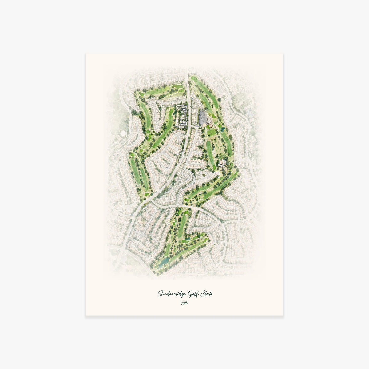 Shadowridge Golf Club printed artwork