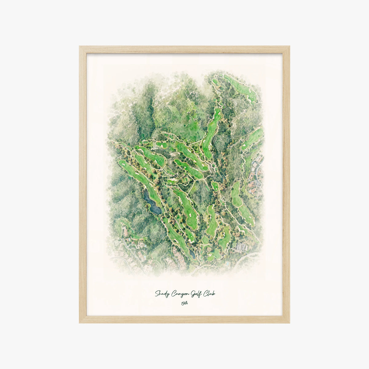 Shady Canyon Golf Club wood frame