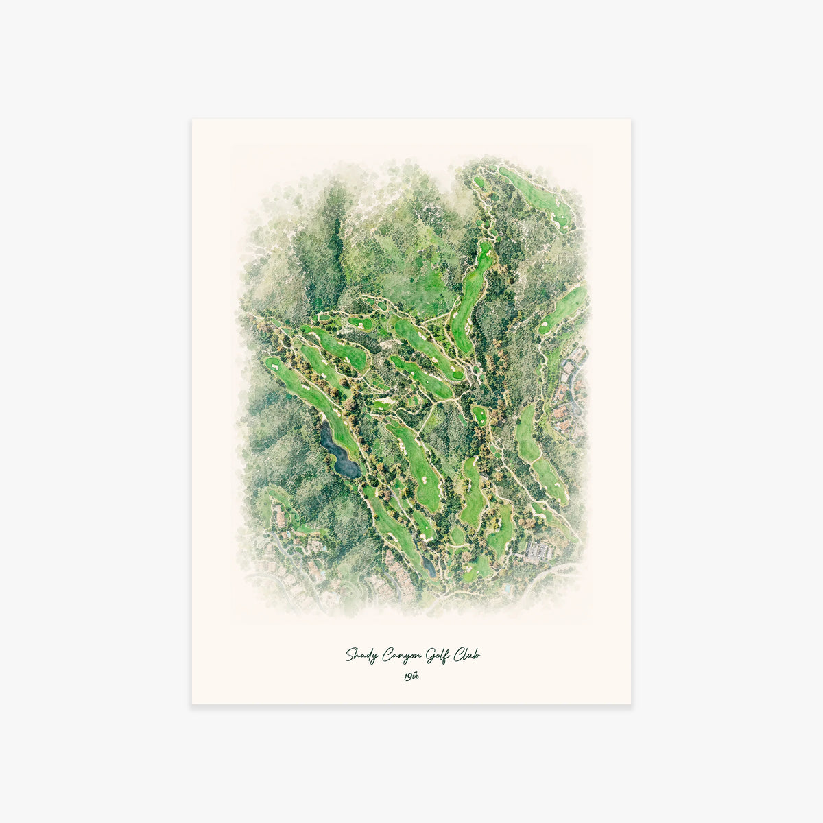 Shady Canyon Golf Club printed artwork
