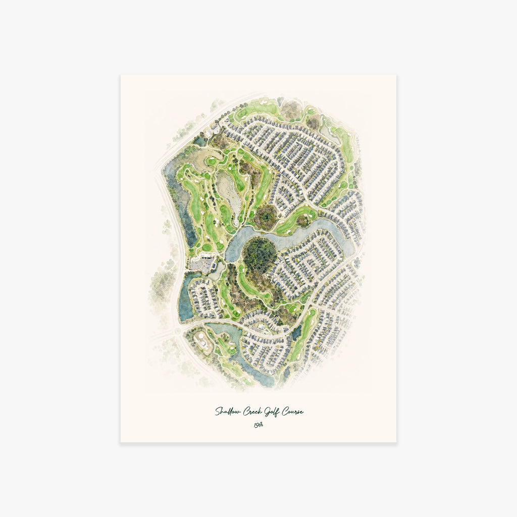 Shallow Creek Golf Course printed artwork