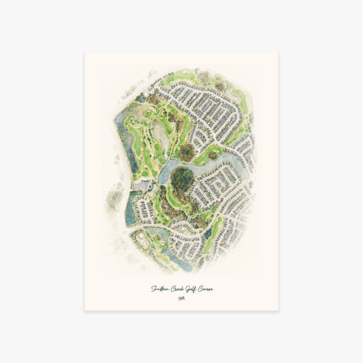 Shallow Creek Golf Course printed artwork
