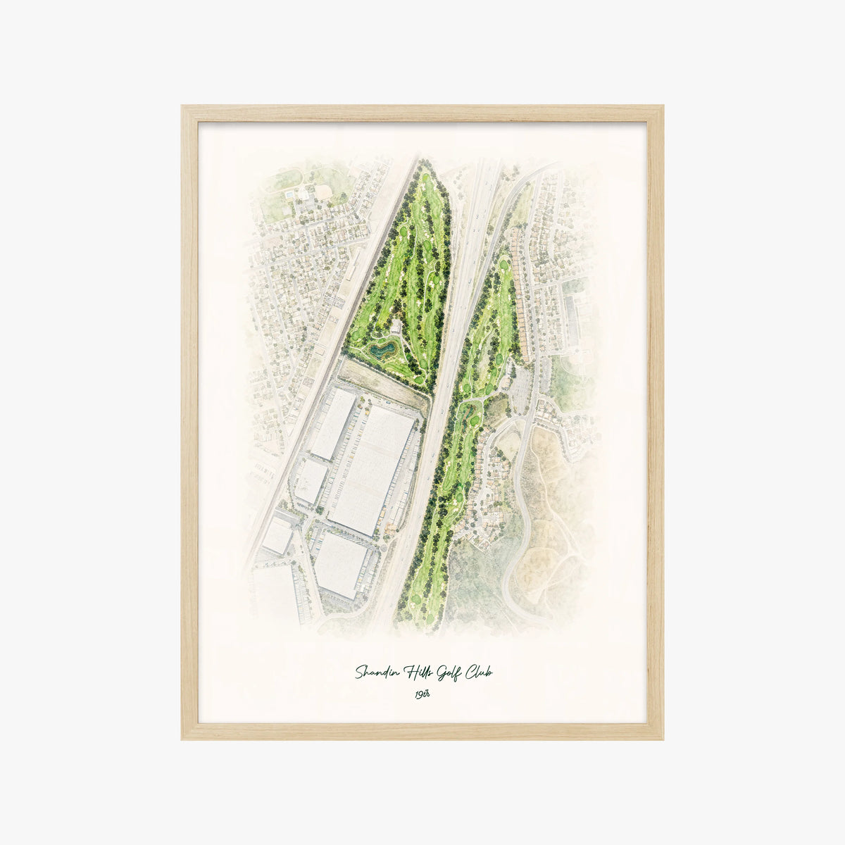 Shandin Hills Golf Club wood frame
