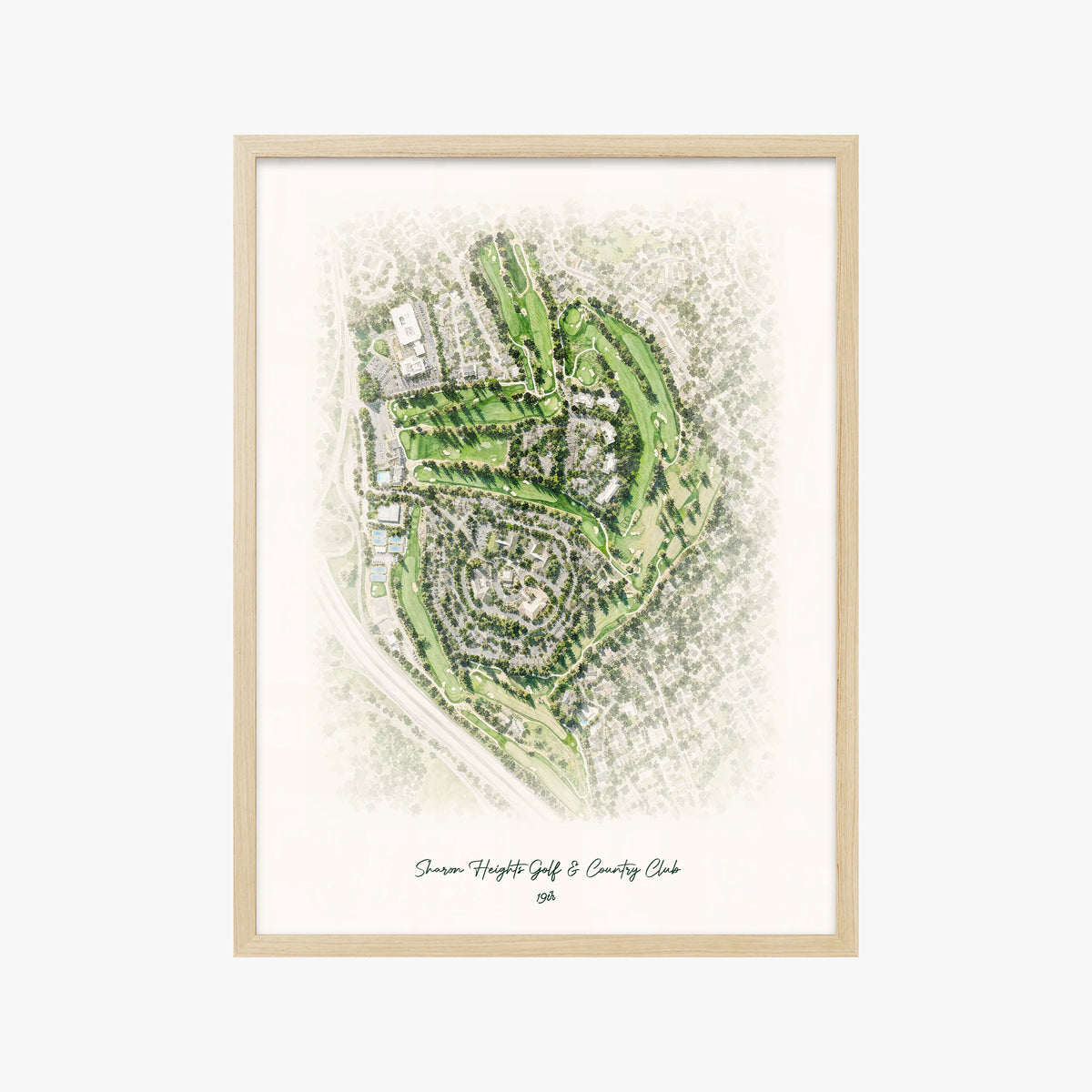 Sharon Heights Golf & Country Club wood frame