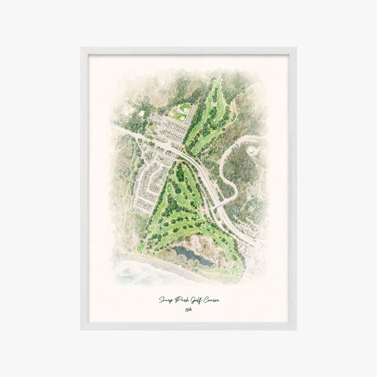 Sharp Park Golf Course white frame