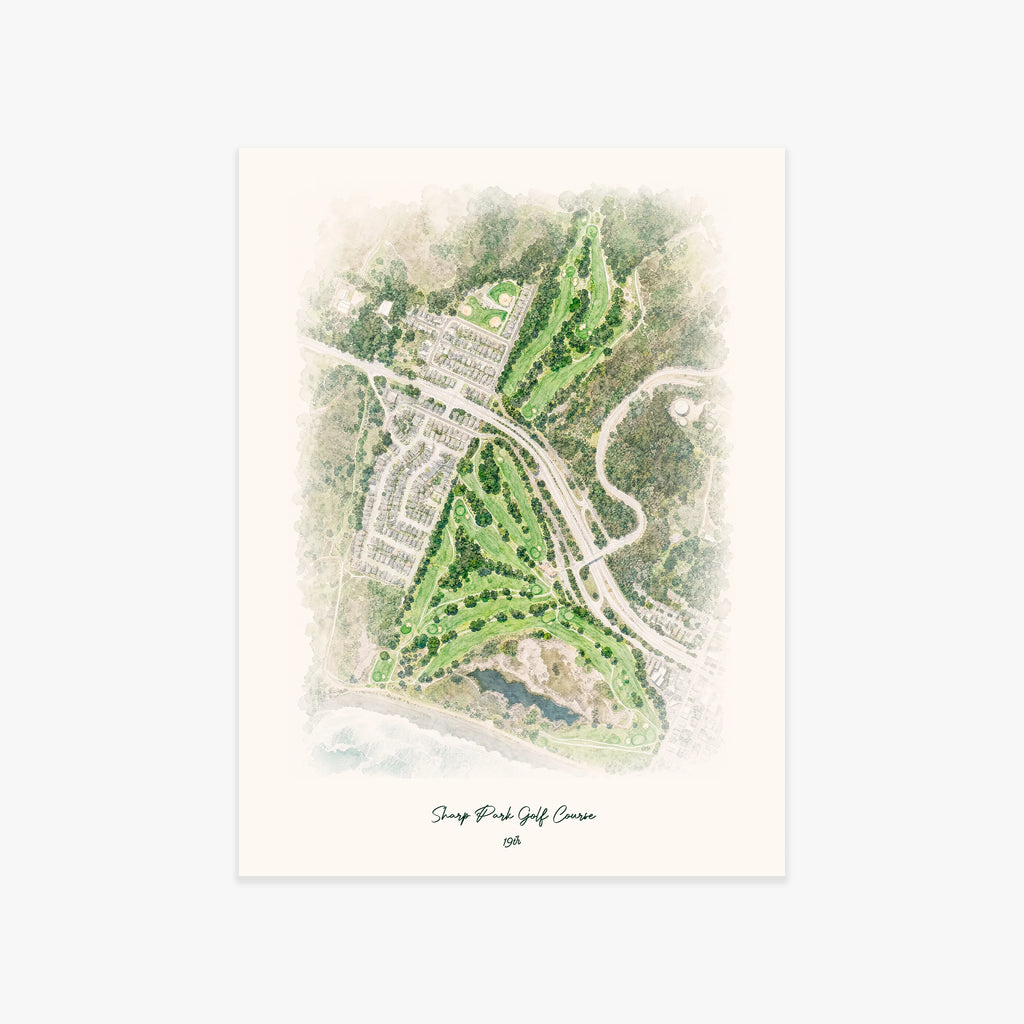 Sharp Park Golf Course printed artwork