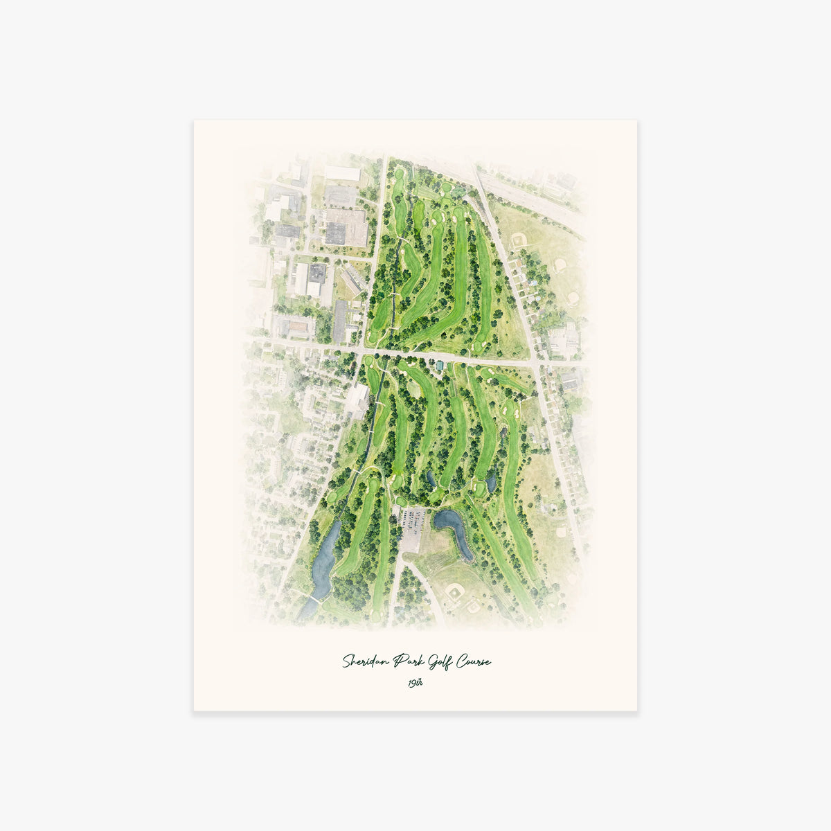 Sheridan Park Golf Course printed artwork