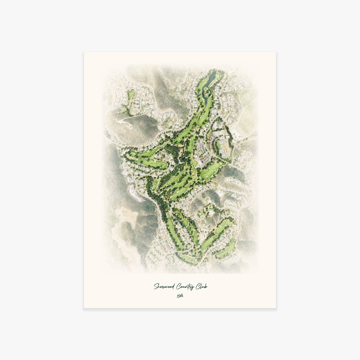 Sherwood Country Club printed artwork