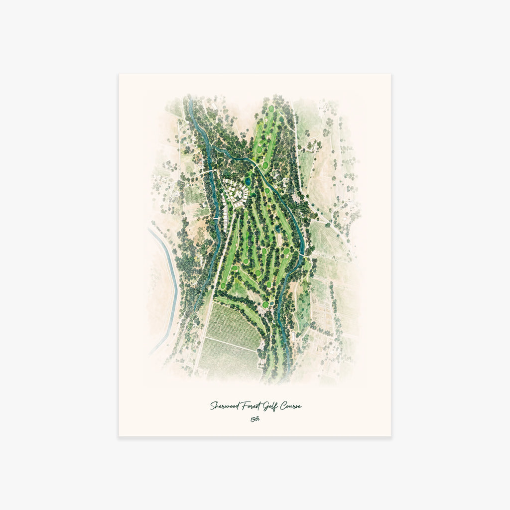 Sherwood Forest Golf Course printed artwork