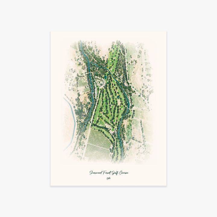Sherwood Forest Golf Course printed artwork