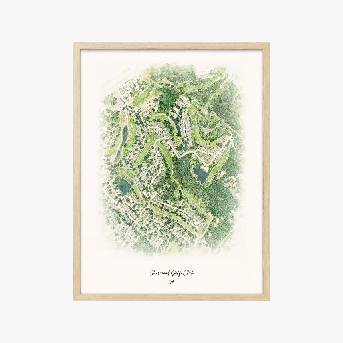 Sherwood Golf Club wood frame