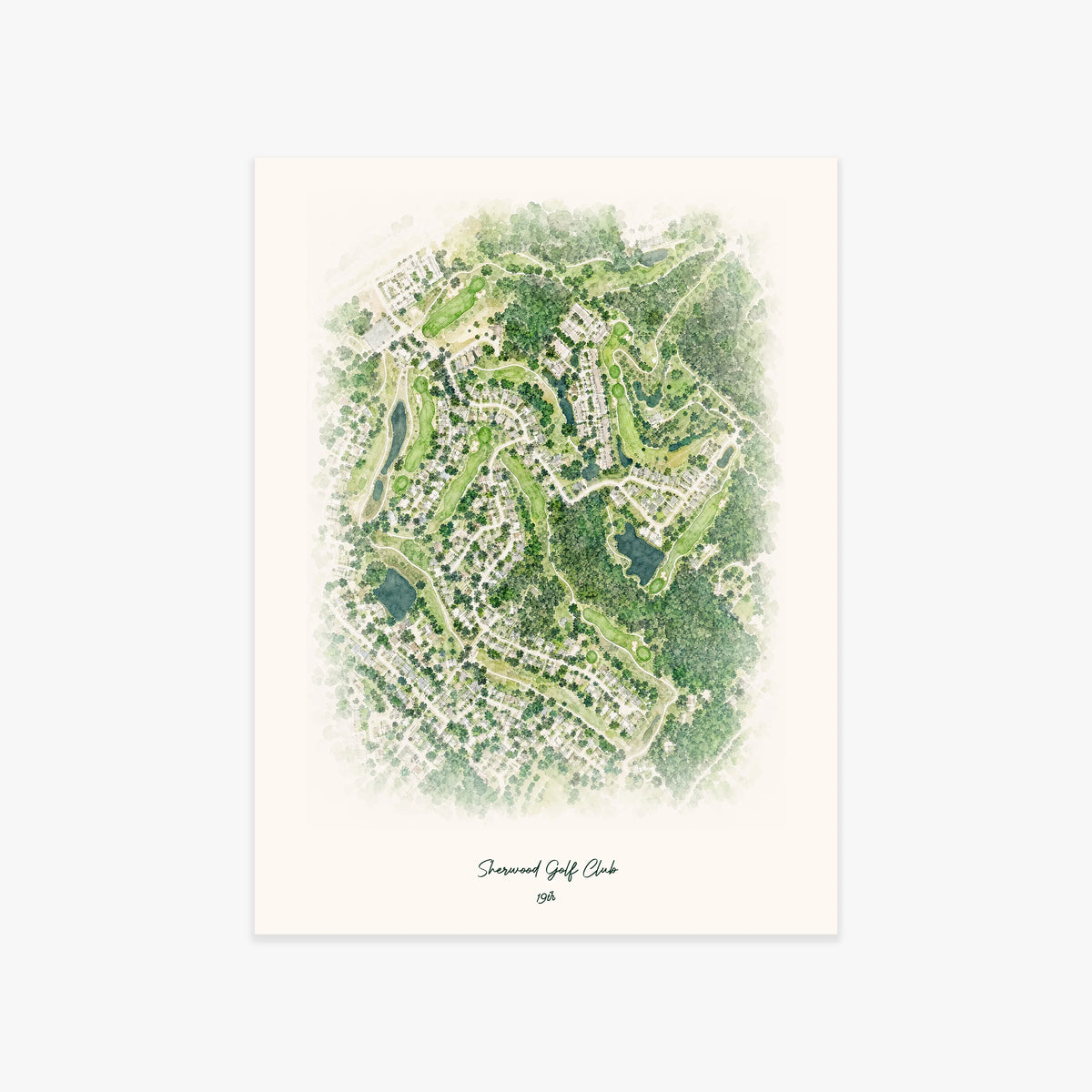 Sherwood Golf Club printed artwork