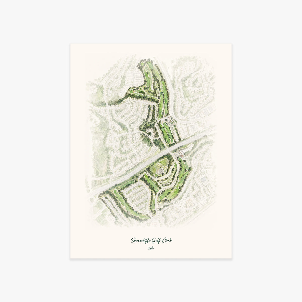 Shorecliffs Golf Club printed artwork