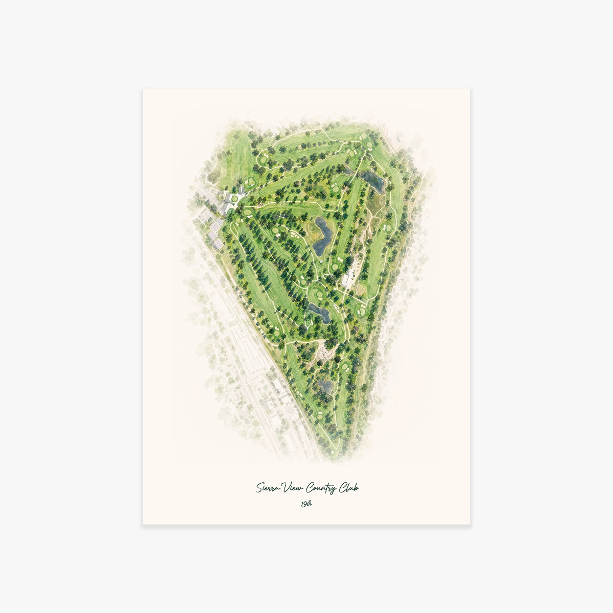 Sierra View Country Club printed artwork