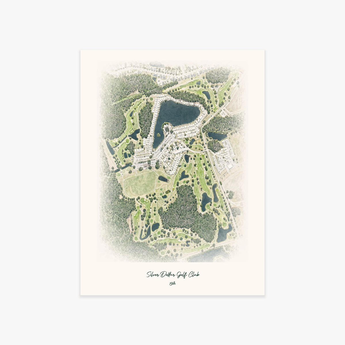 Silver Dollar Golf Club printed artwork