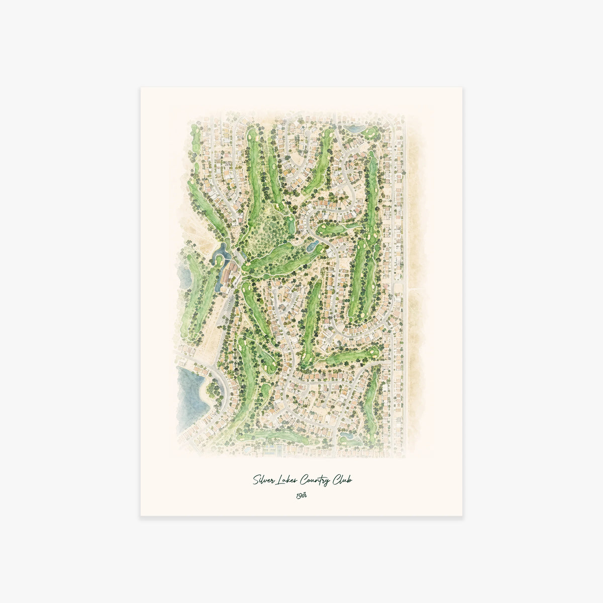 Silver Lakes Country Club printed artwork