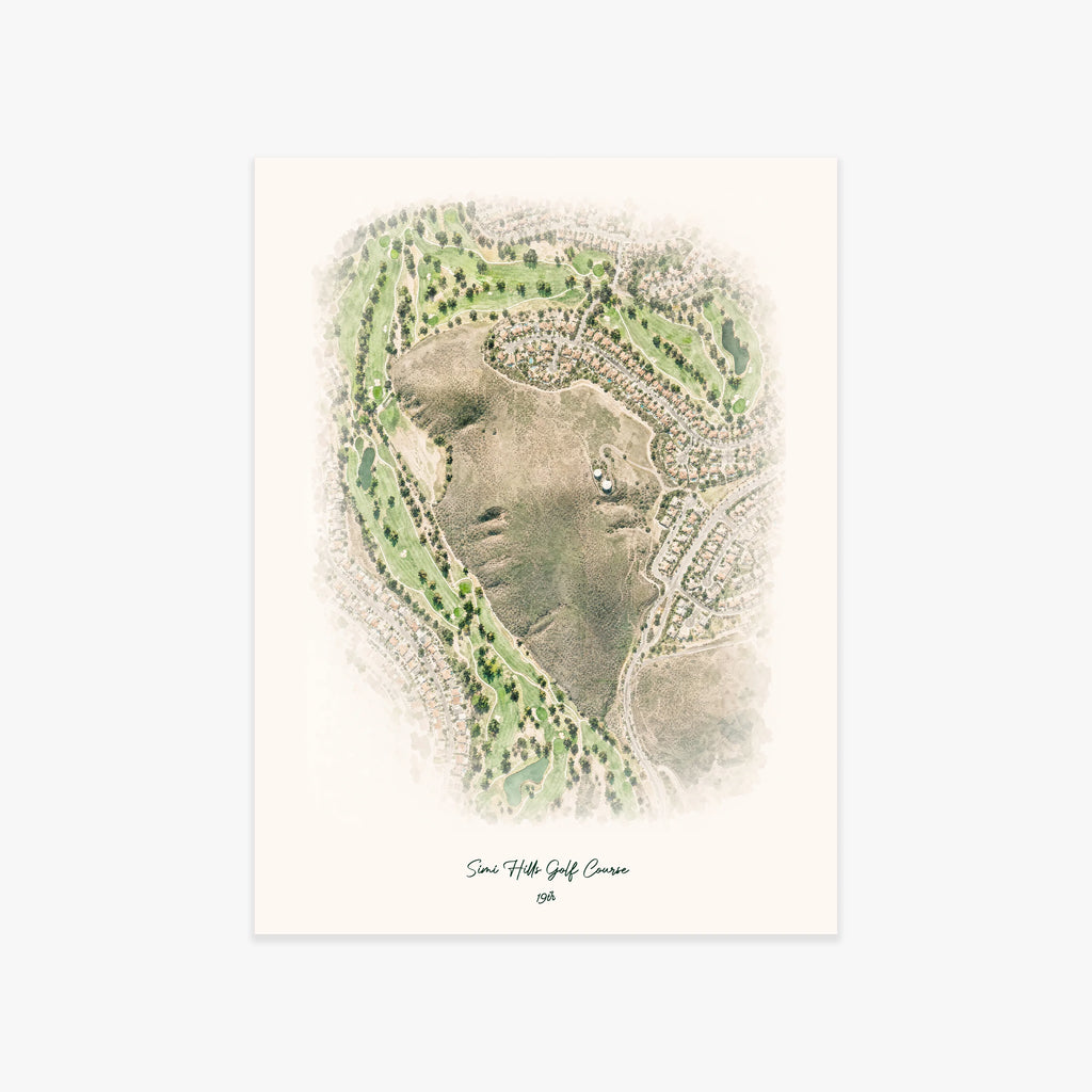 Simi Hills Golf Course printed artwork