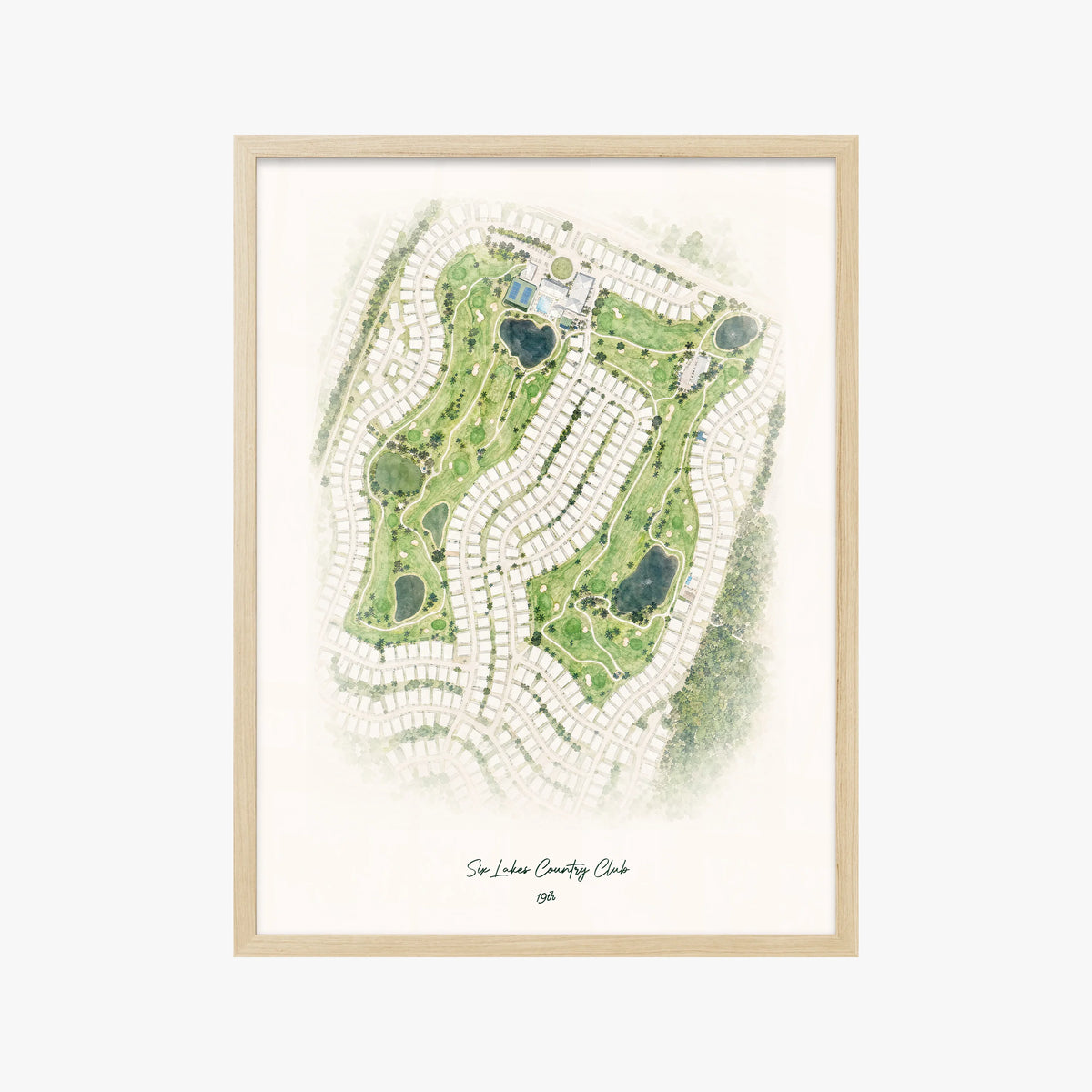 Six Lakes Country Club wood frame