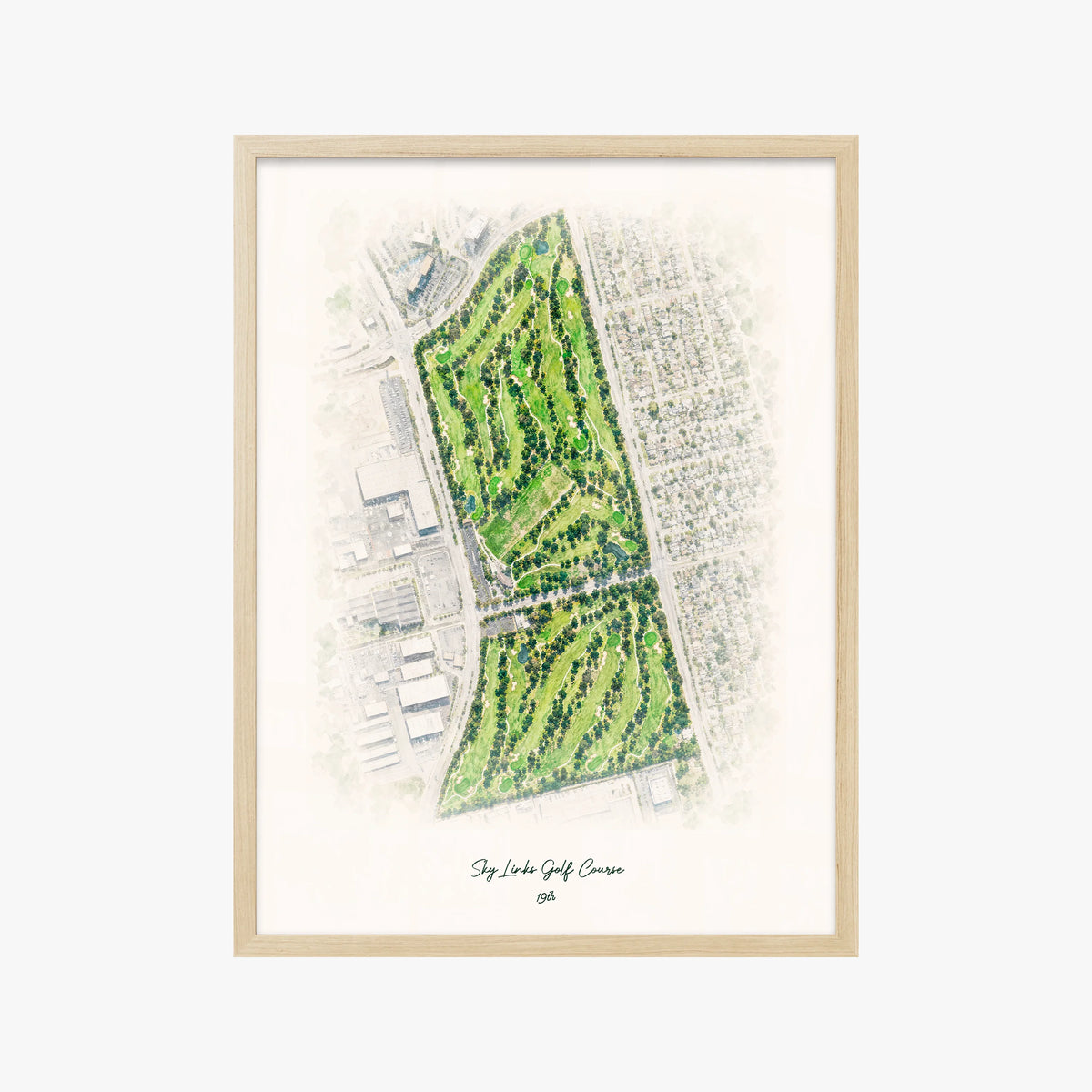 Sky Links Golf Course wood frame