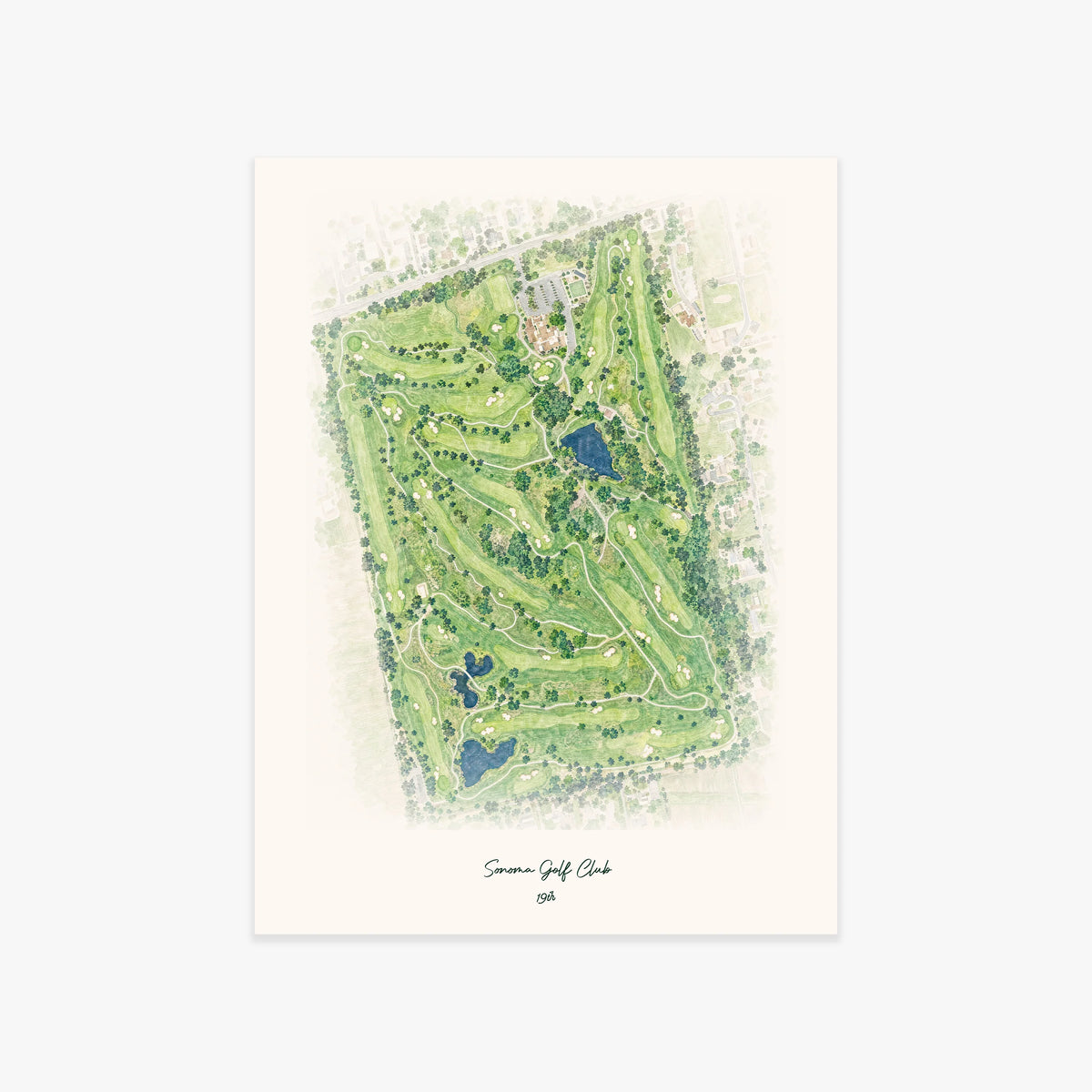 Sonoma Golf Club printed artwork