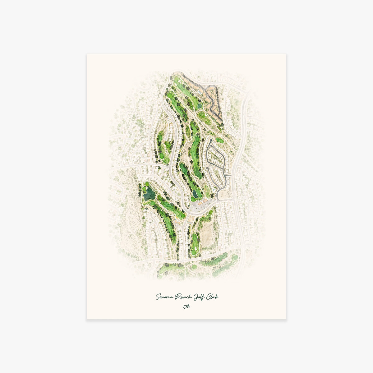 Sonoma Ranch Golf Club printed artwork