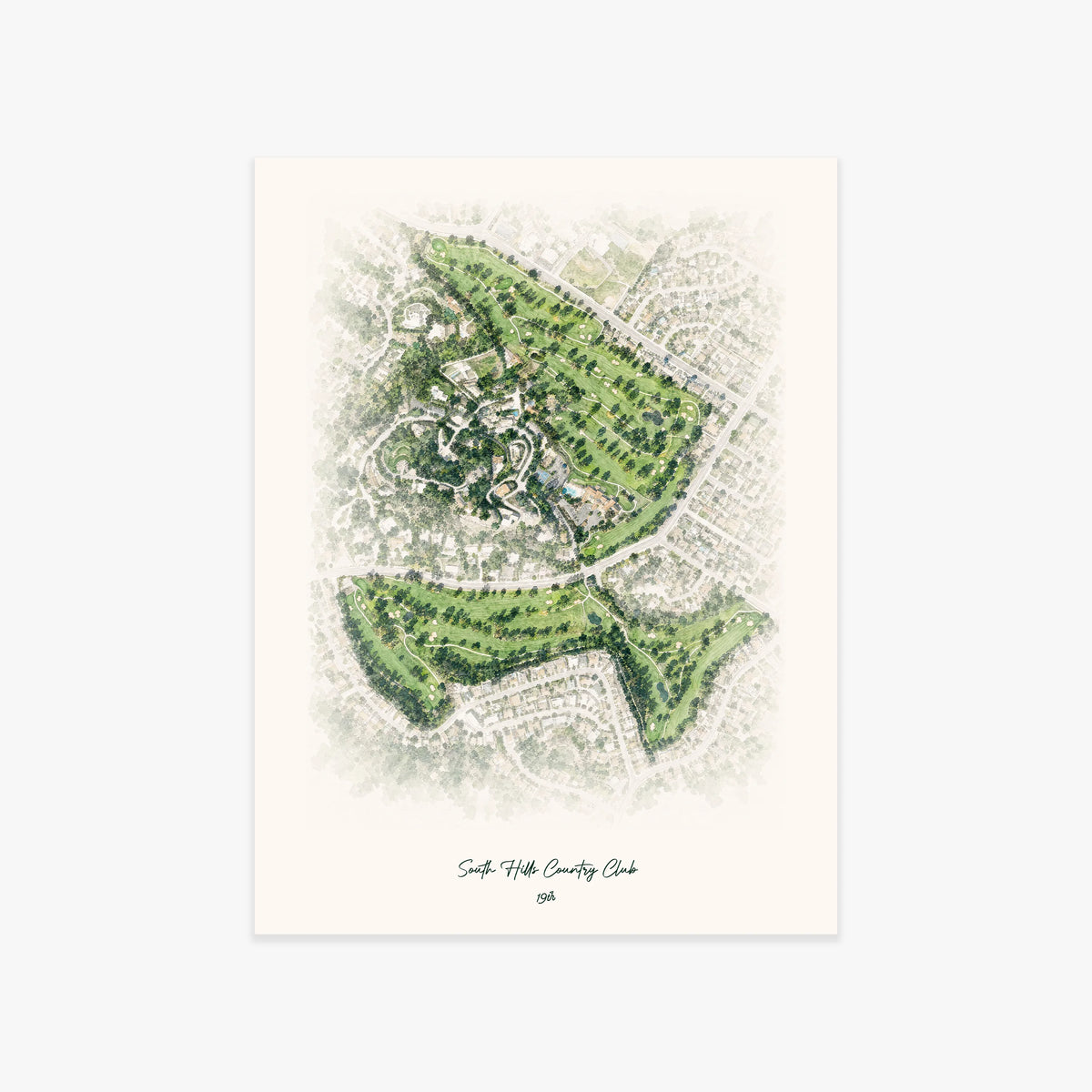 South Hills Country Club printed artwork