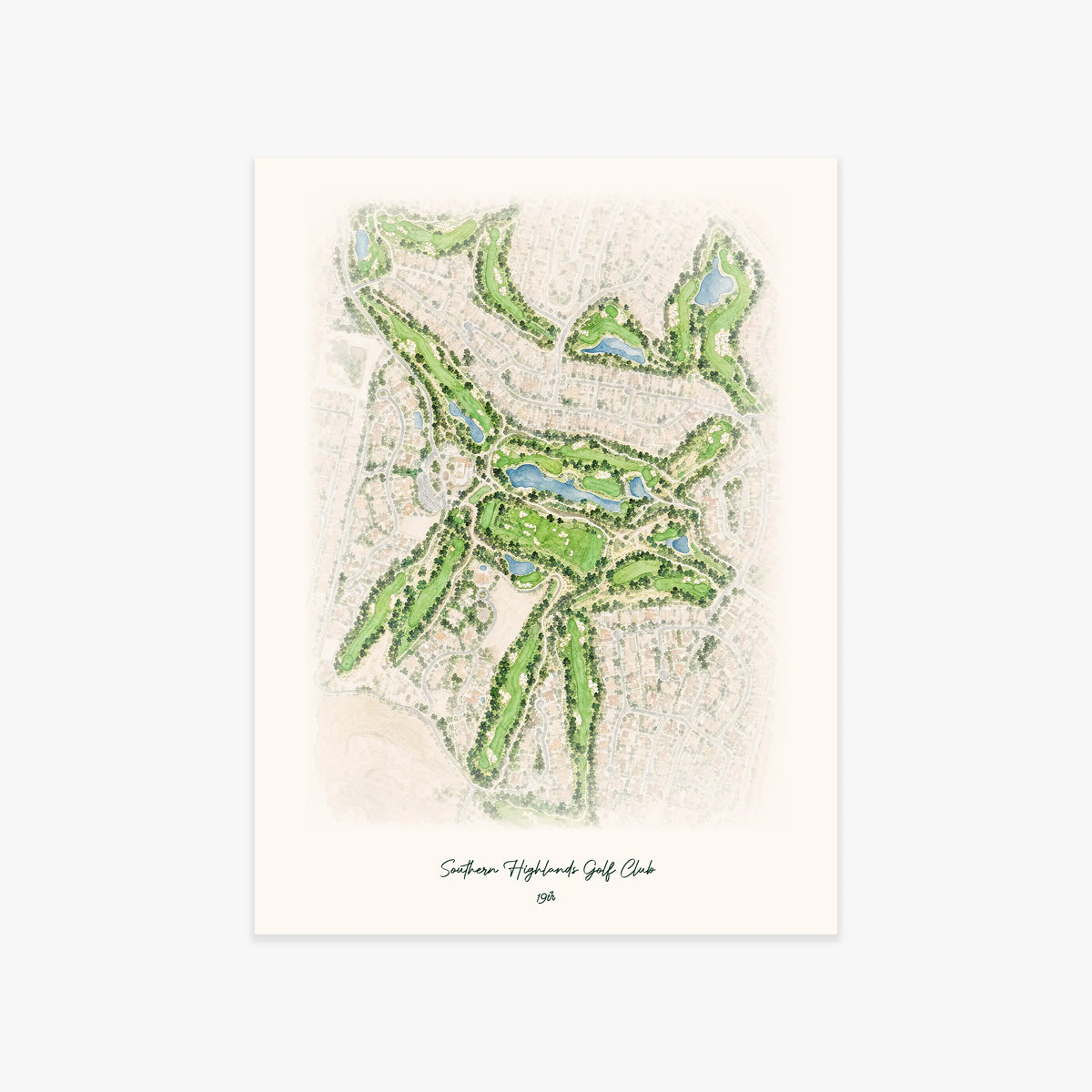 Southern Highlands Golf Club printed artwork
