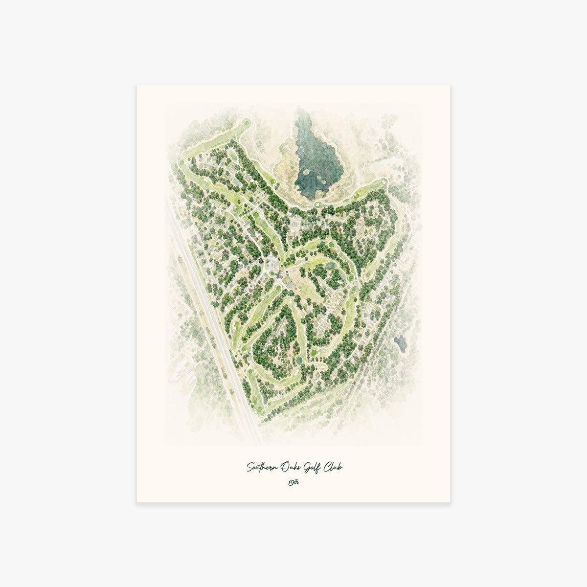 Southern Oaks Golf Club printed artwork