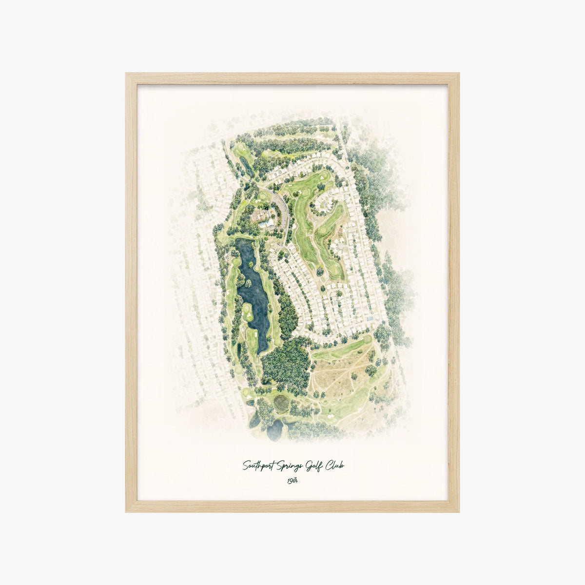 Southport Springs Golf Club wood frame