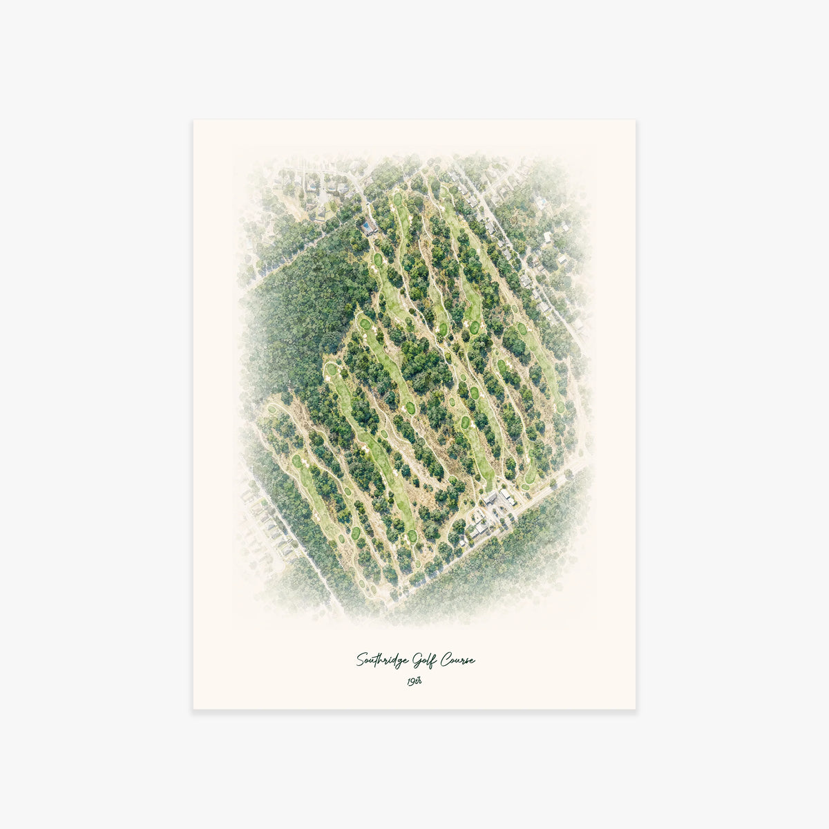 Southridge Golf Course printed artwork