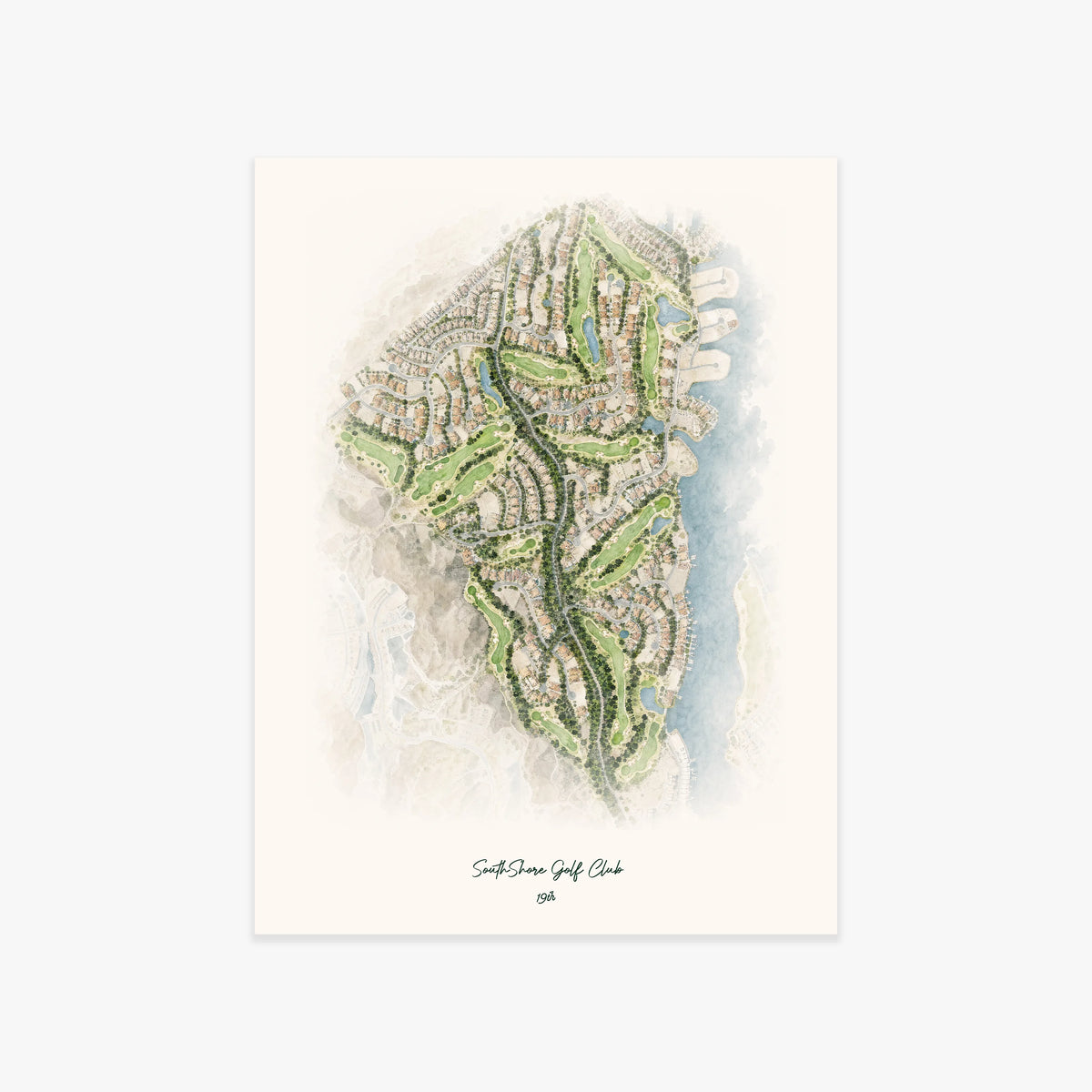 SouthShore Golf Club printed artwork