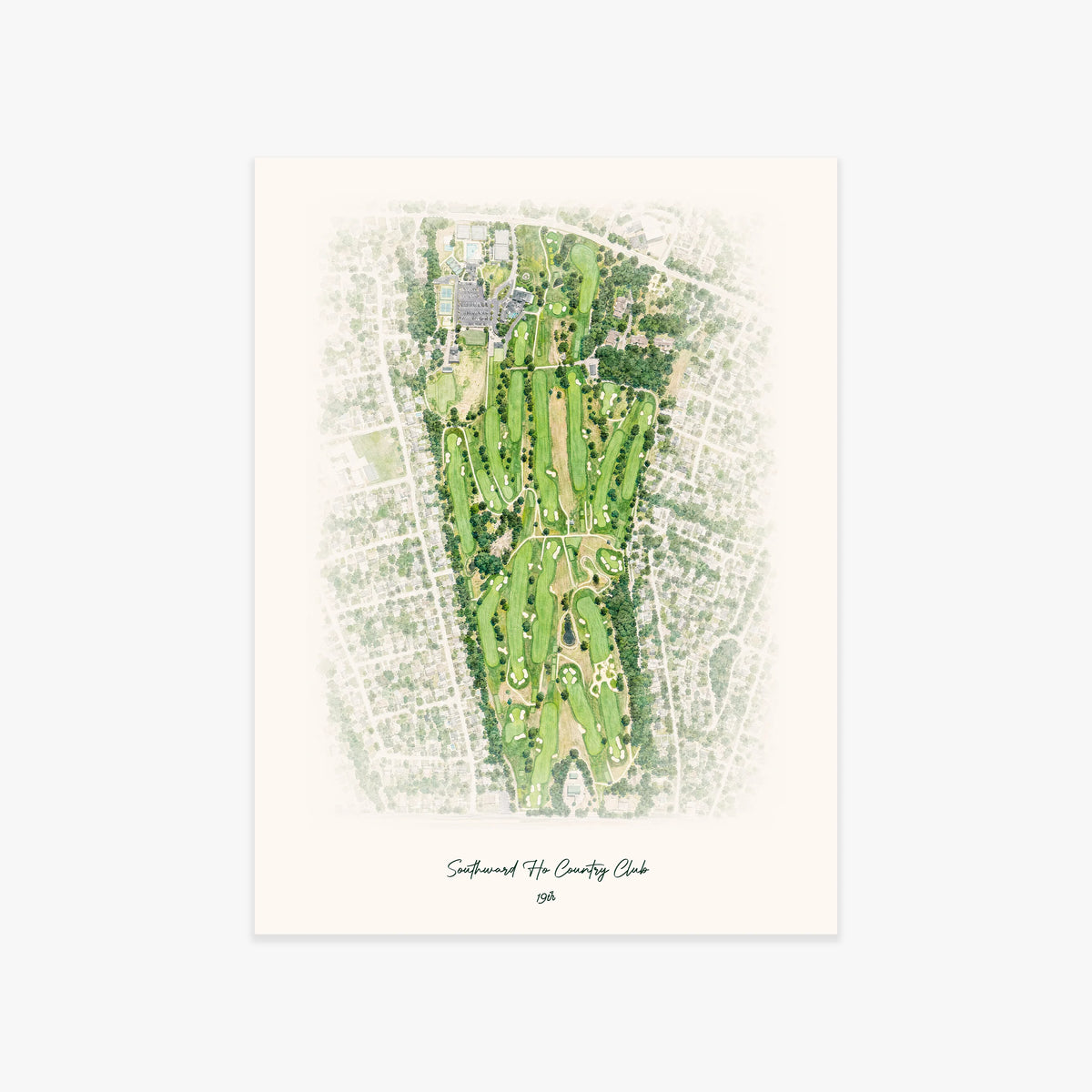 Southward Ho Country Club printed artwork