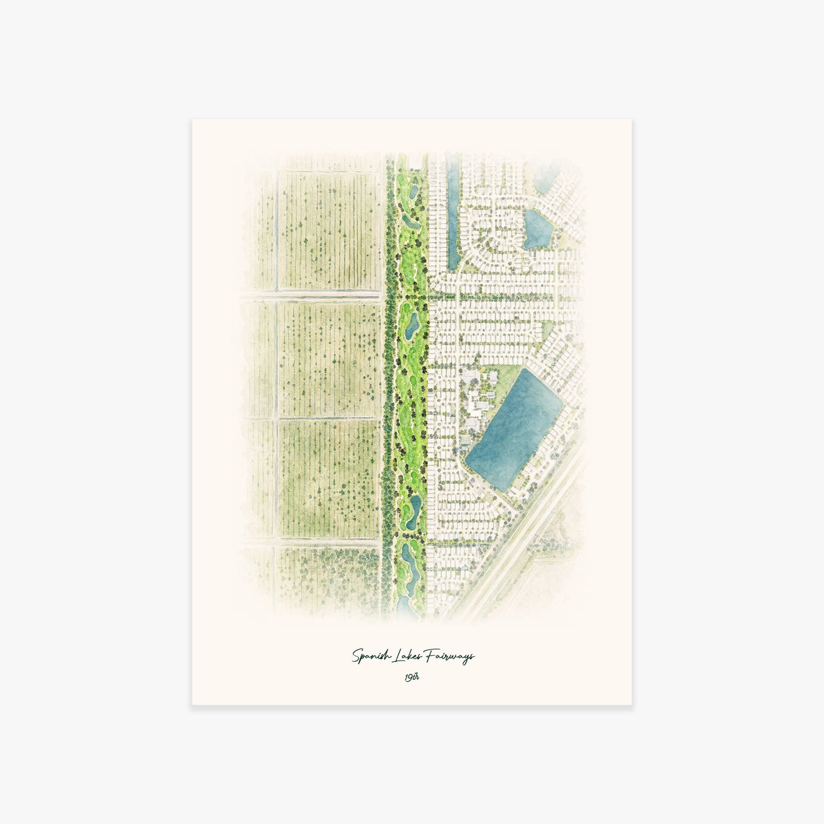 Spanish Lakes Fairways printed artwork