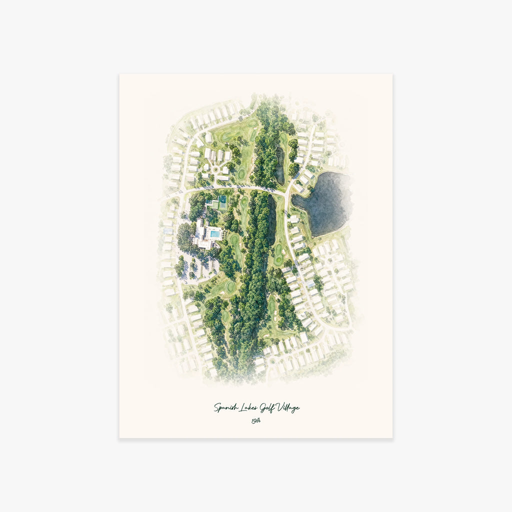 Spanish Lakes Golf Village printed artwork