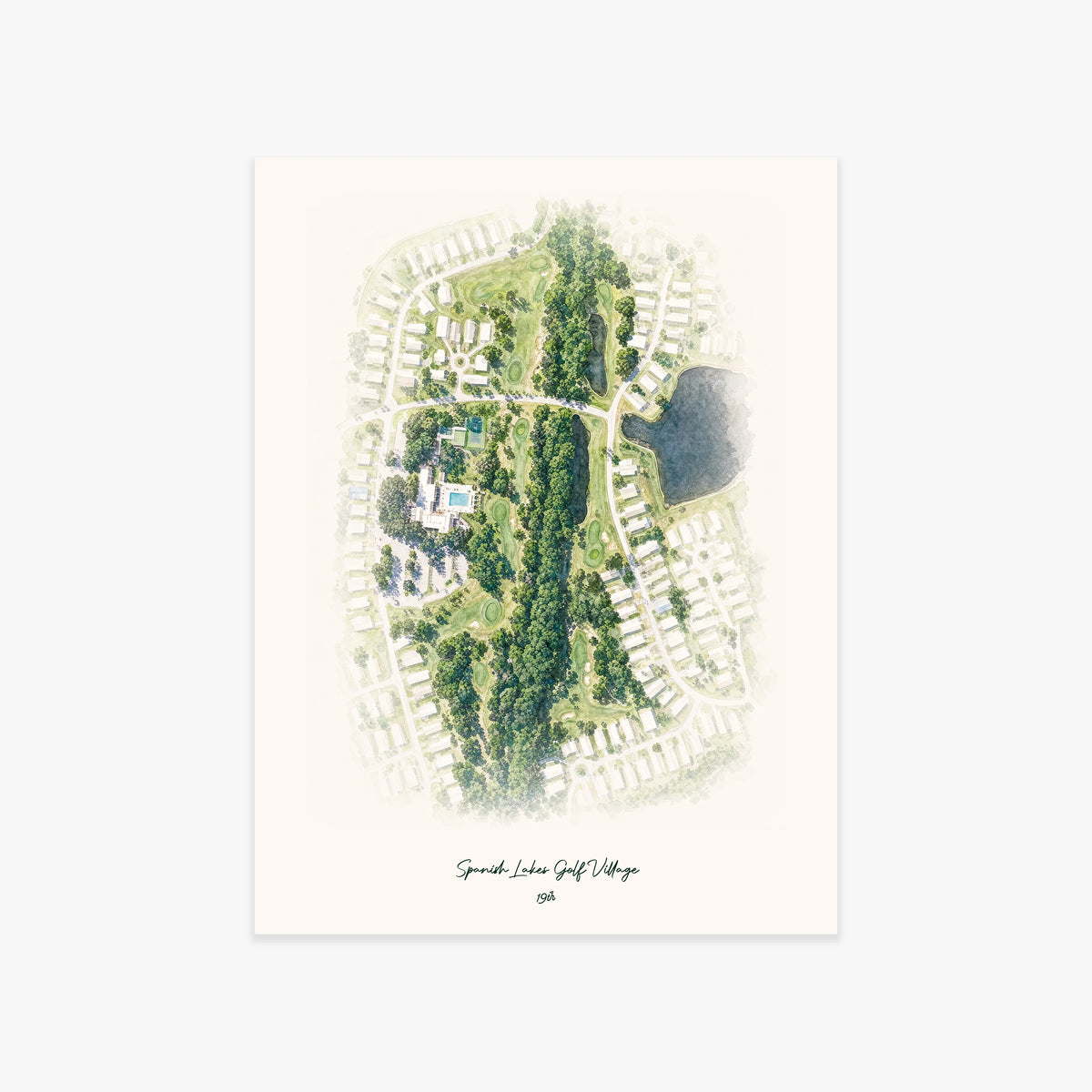 Spanish Lakes Golf Village printed artwork