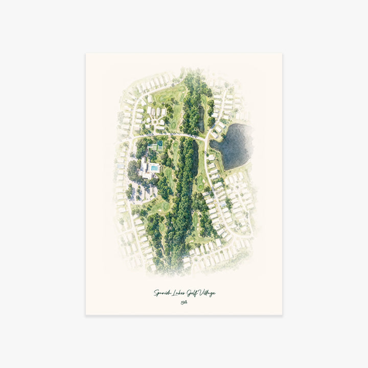 Spanish Lakes Golf Village printed artwork
