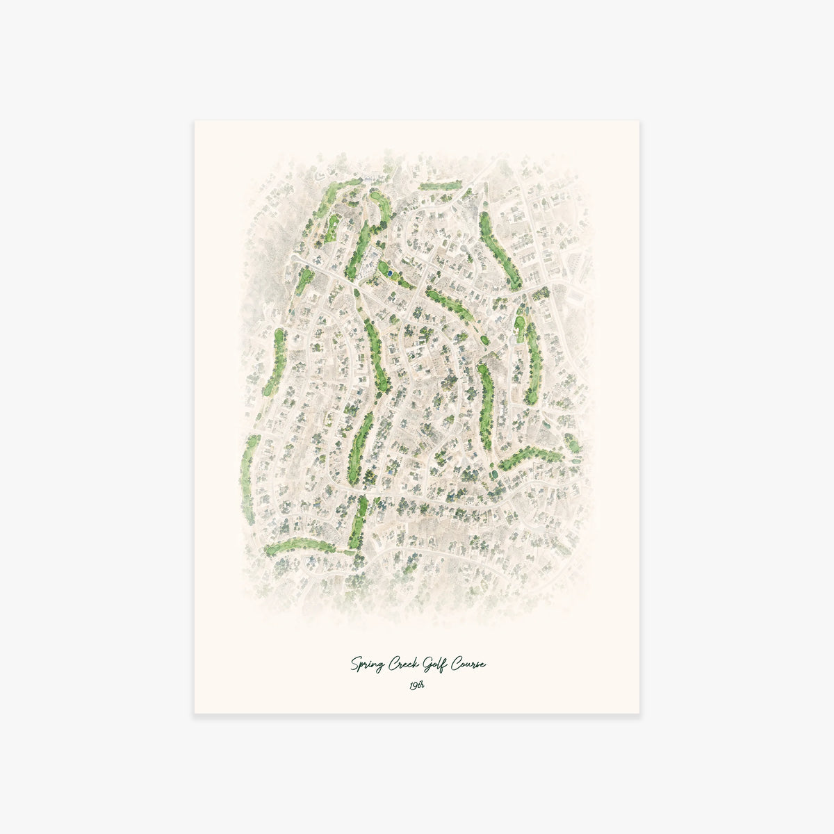 Spring Creek Golf Course printed artwork