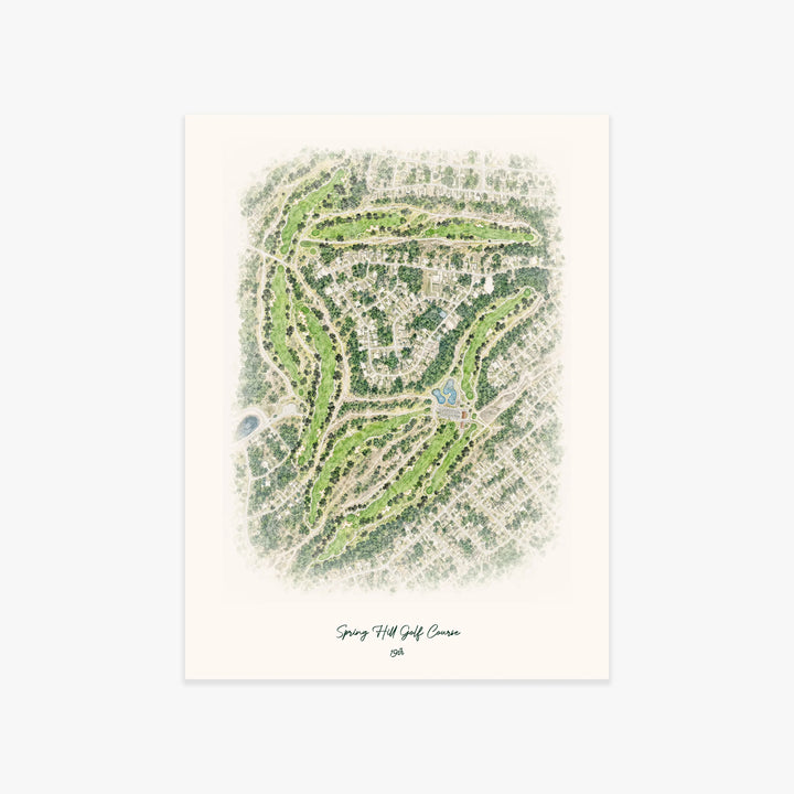 Spring Hill Golf Course printed artwork