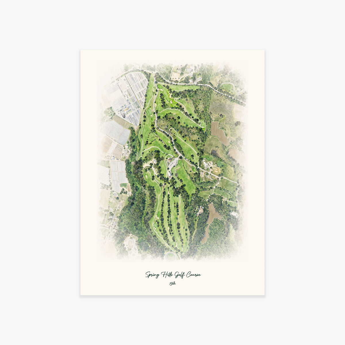 Spring Hills Golf Course printed artwork
