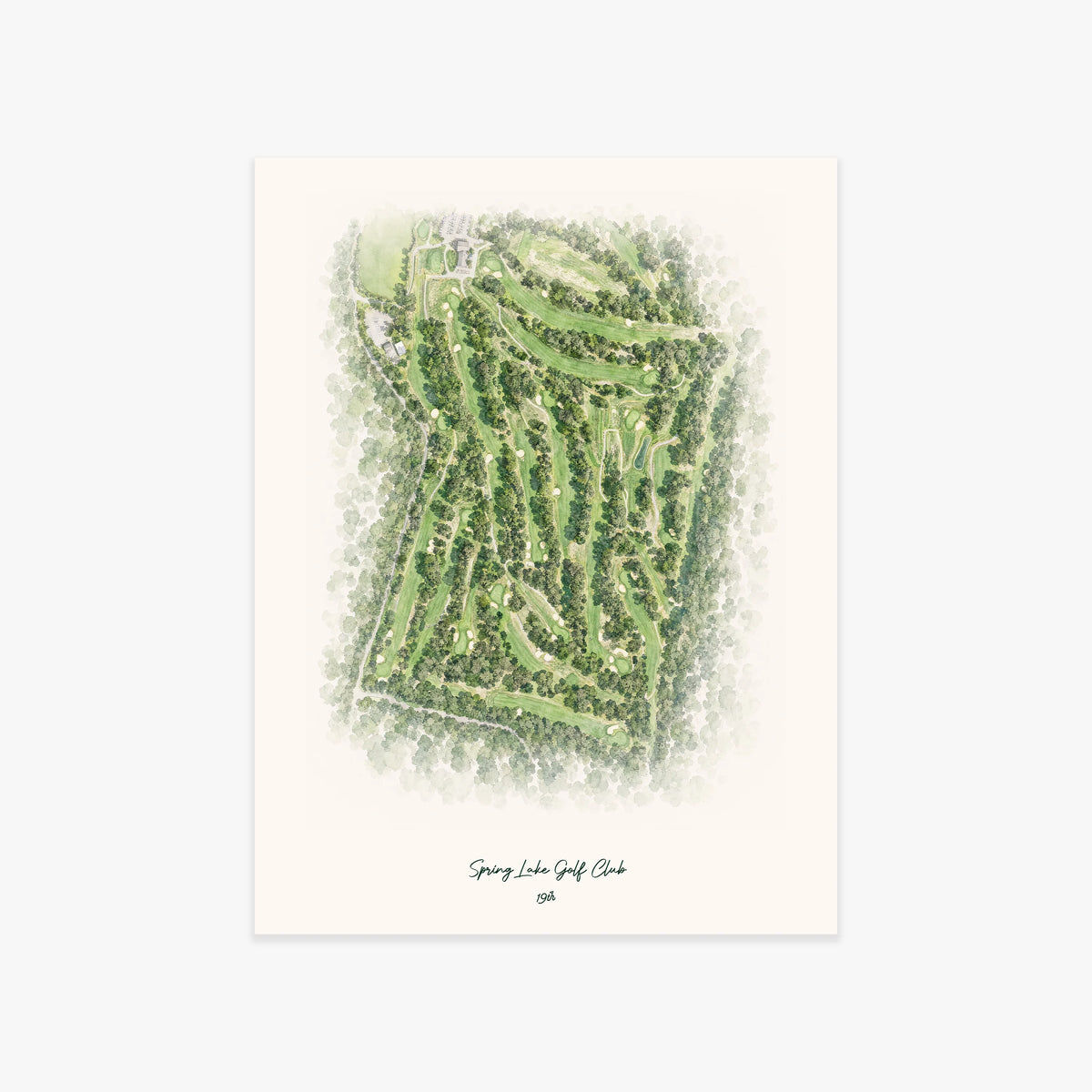 Spring Lake Golf Club printed artwork