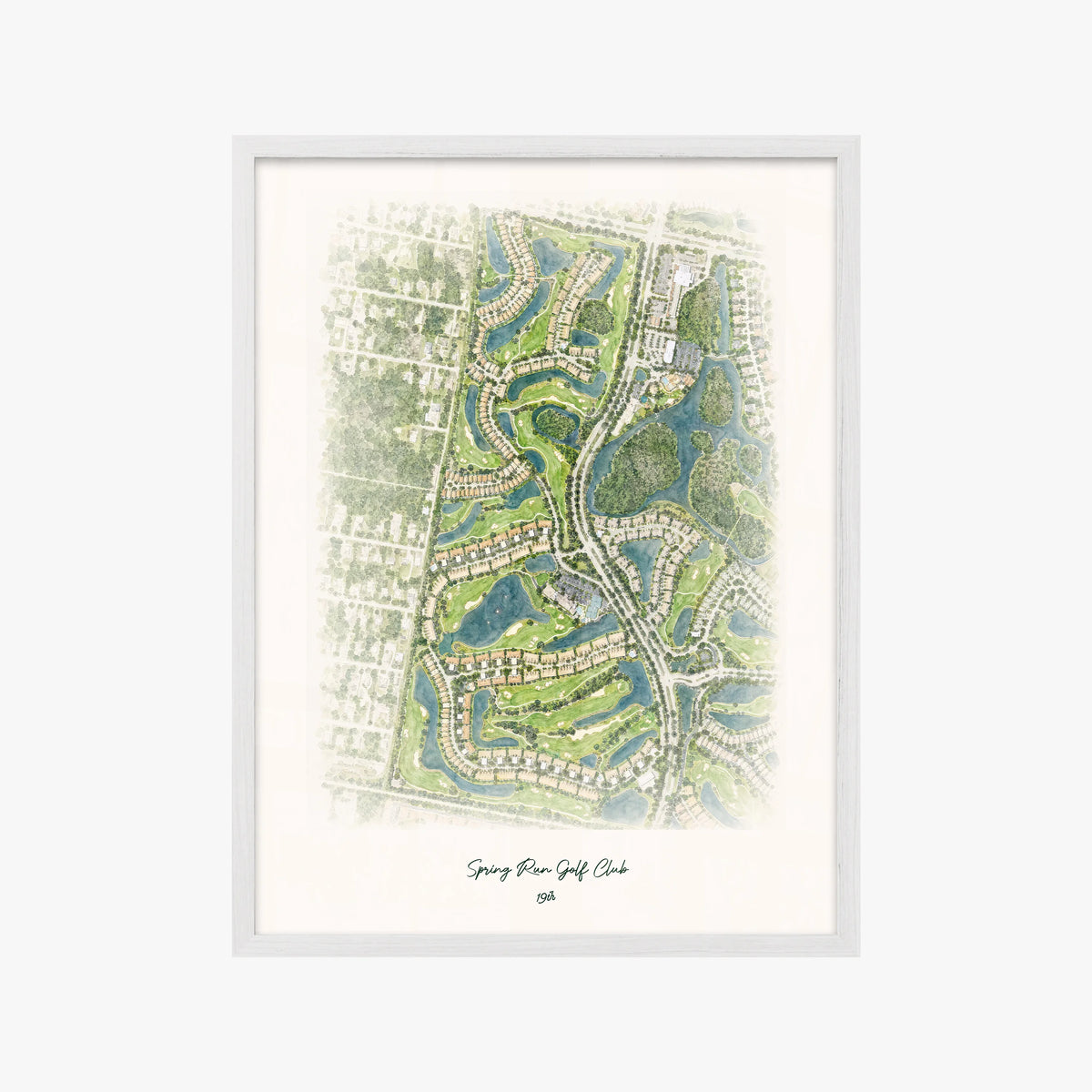 Spring Run Golf Club white frame
