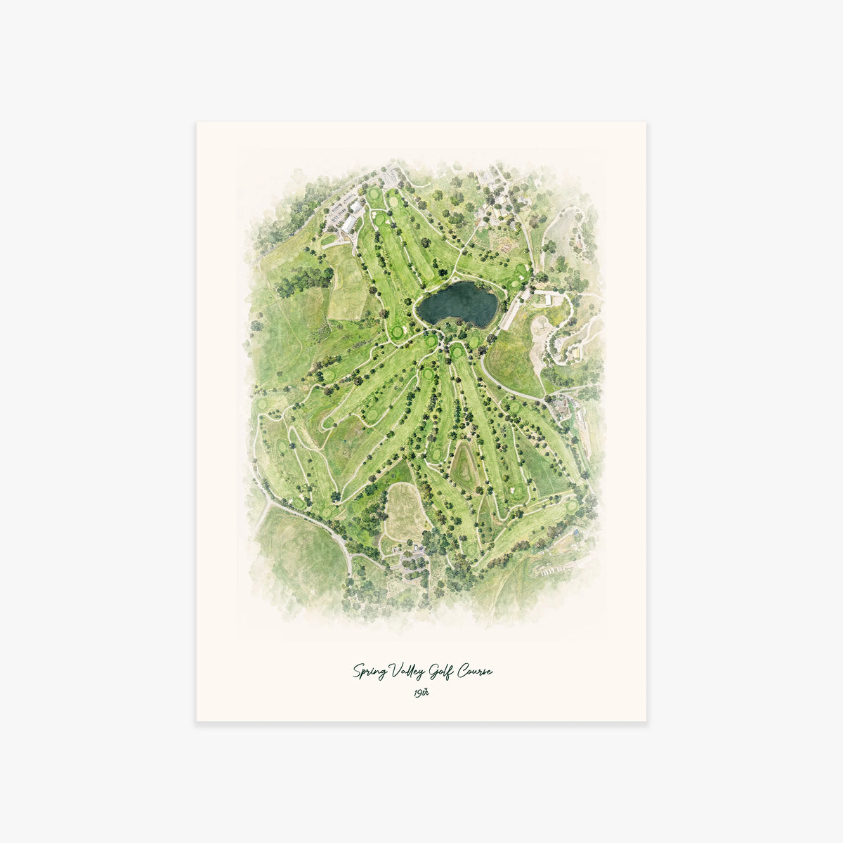 Spring Valley Golf Course printed artwork
