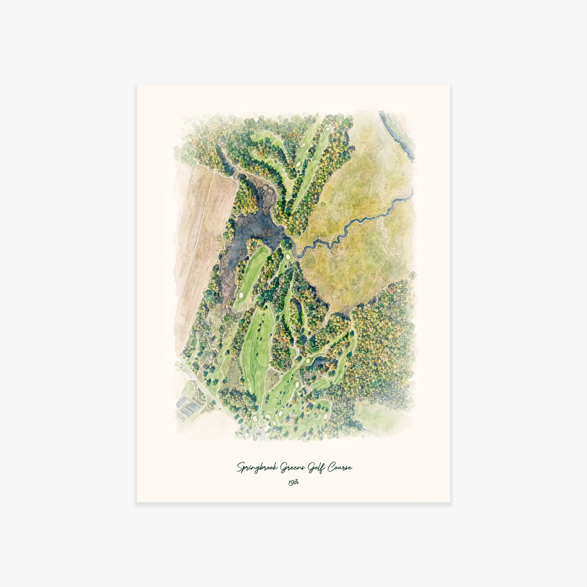 Springbrook Greens Golf Course printed artwork