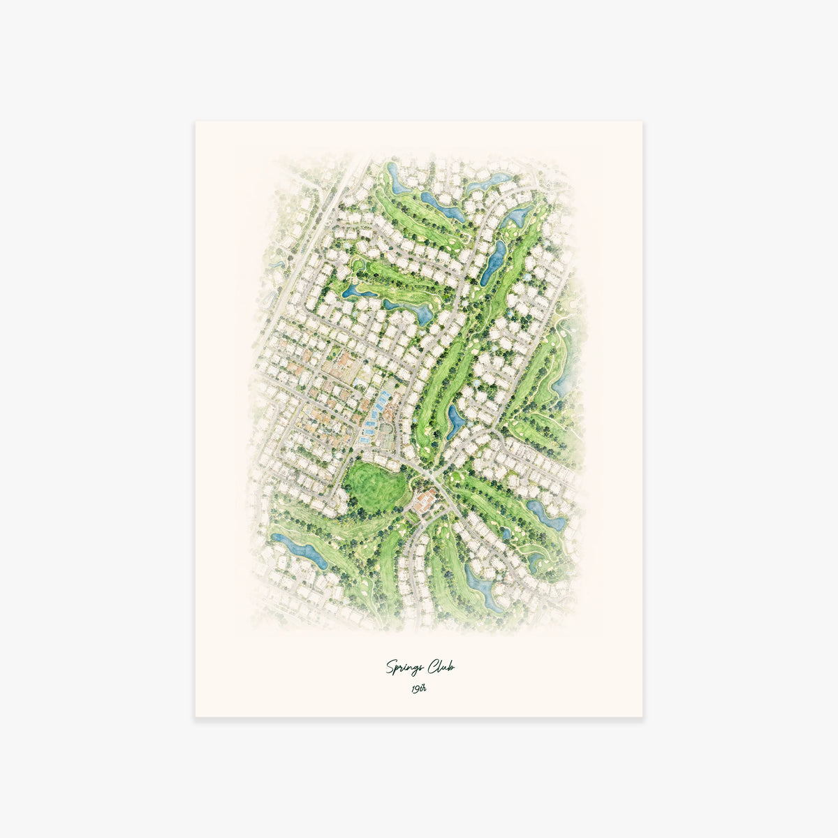 Springs Club printed artwork