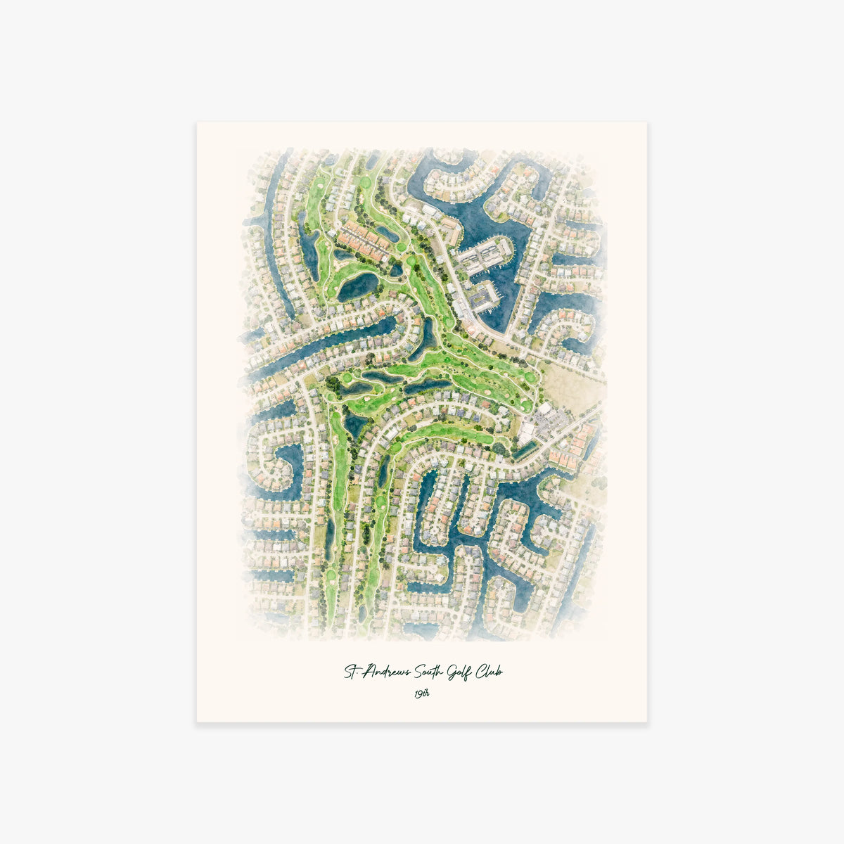 St. Andrews South Golf Club printed artwork