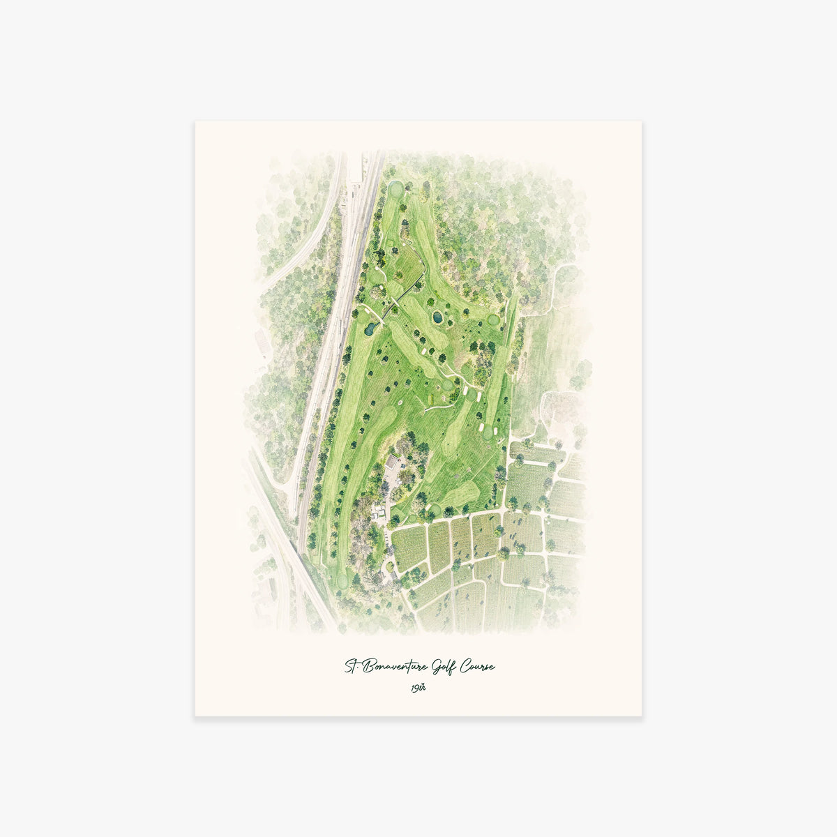 St. Bonaventure Golf Course printed artwork