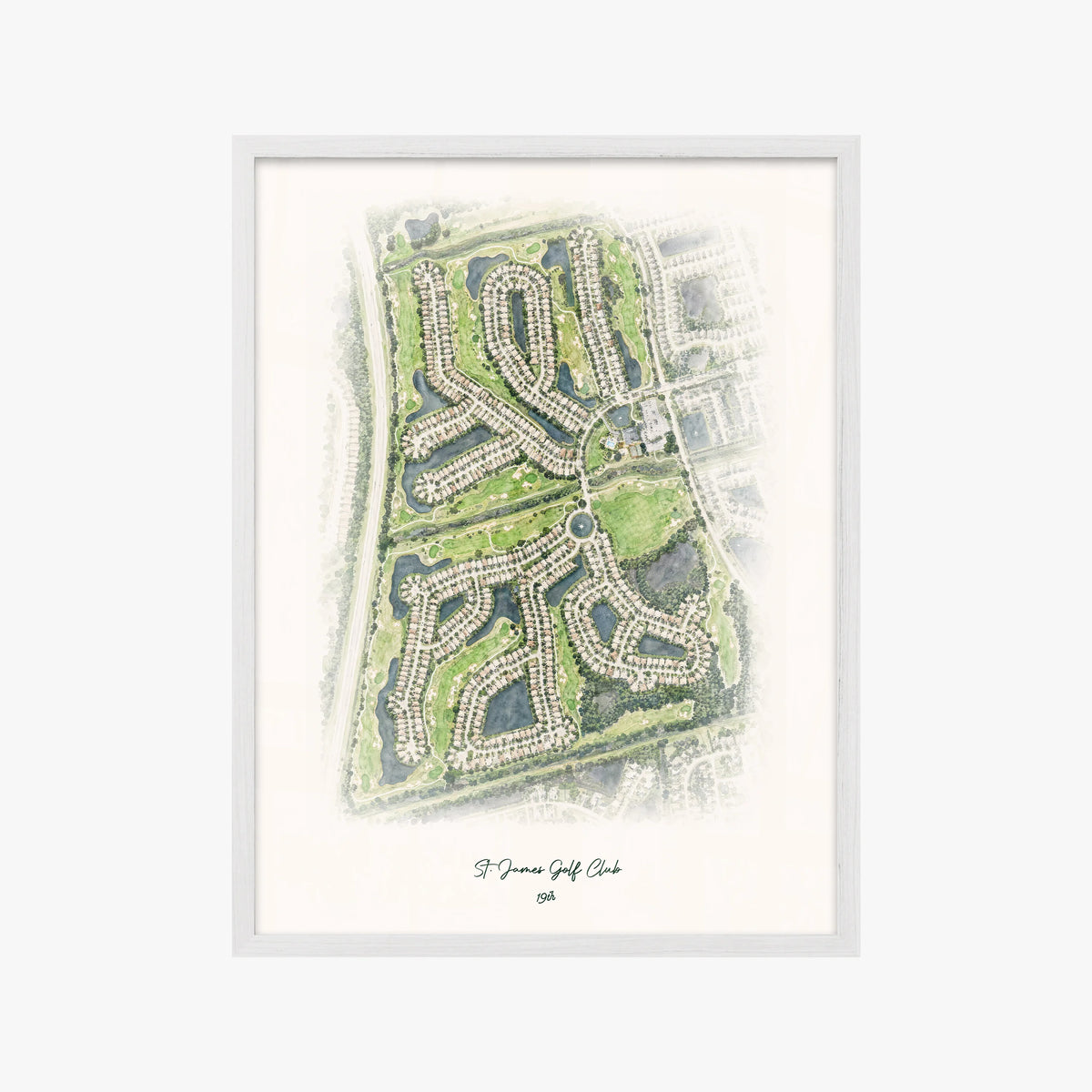 St. James Golf Club white frame