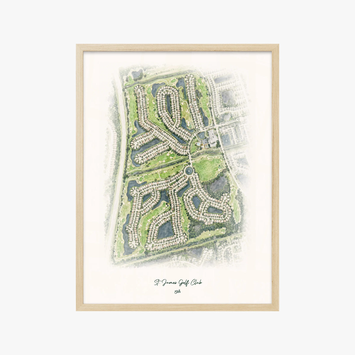 St. James Golf Club wood frame