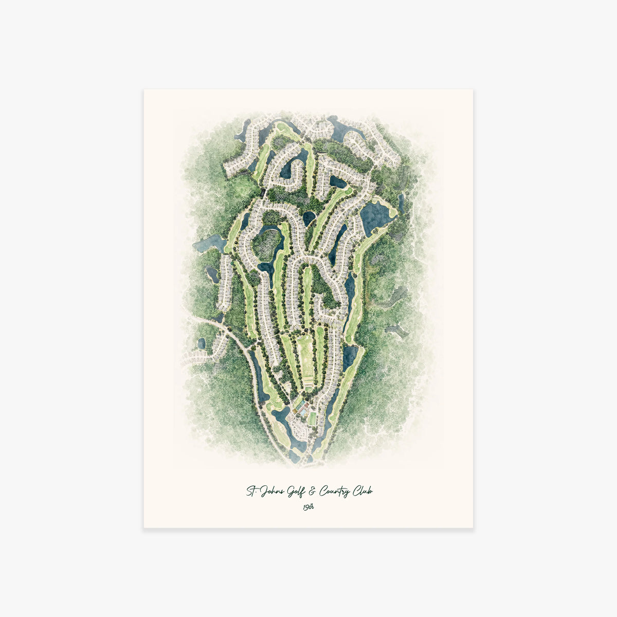 St. Johns Golf & Country Club printed artwork